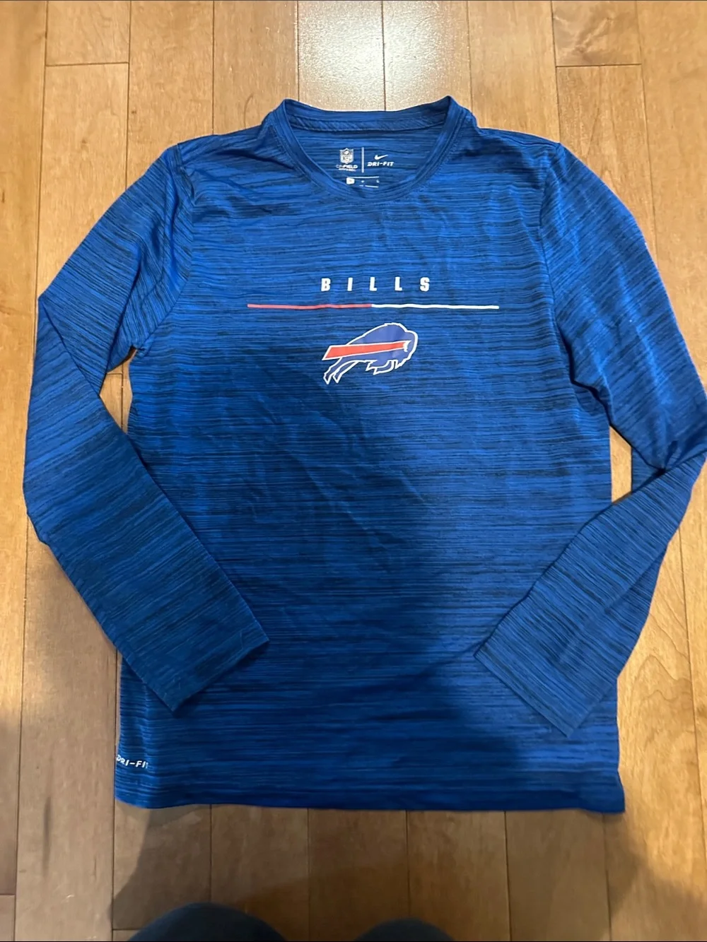 Lot of 3 Buffalo Bills Kids Long-Sleeve Team Shirts - Red, Royal Blue, Gray!